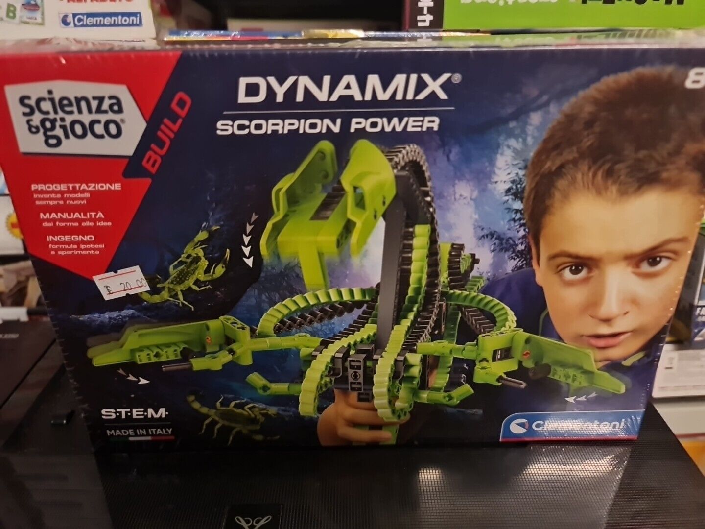Clementoni- Scienza Build-Dynamix-Scorpion Power, Set di Costruzioni Flessibili,