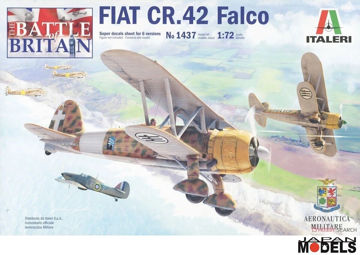 FIAT CR.42 FALCO Battle of Britain Italeri 1437 1/72 Model Kit Nuovo New