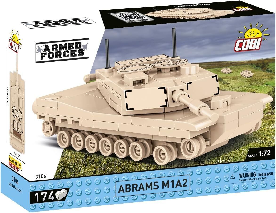 COBI - Carro armato ABRAMS M1A2 - 174 parti - 1/72 - COB3106