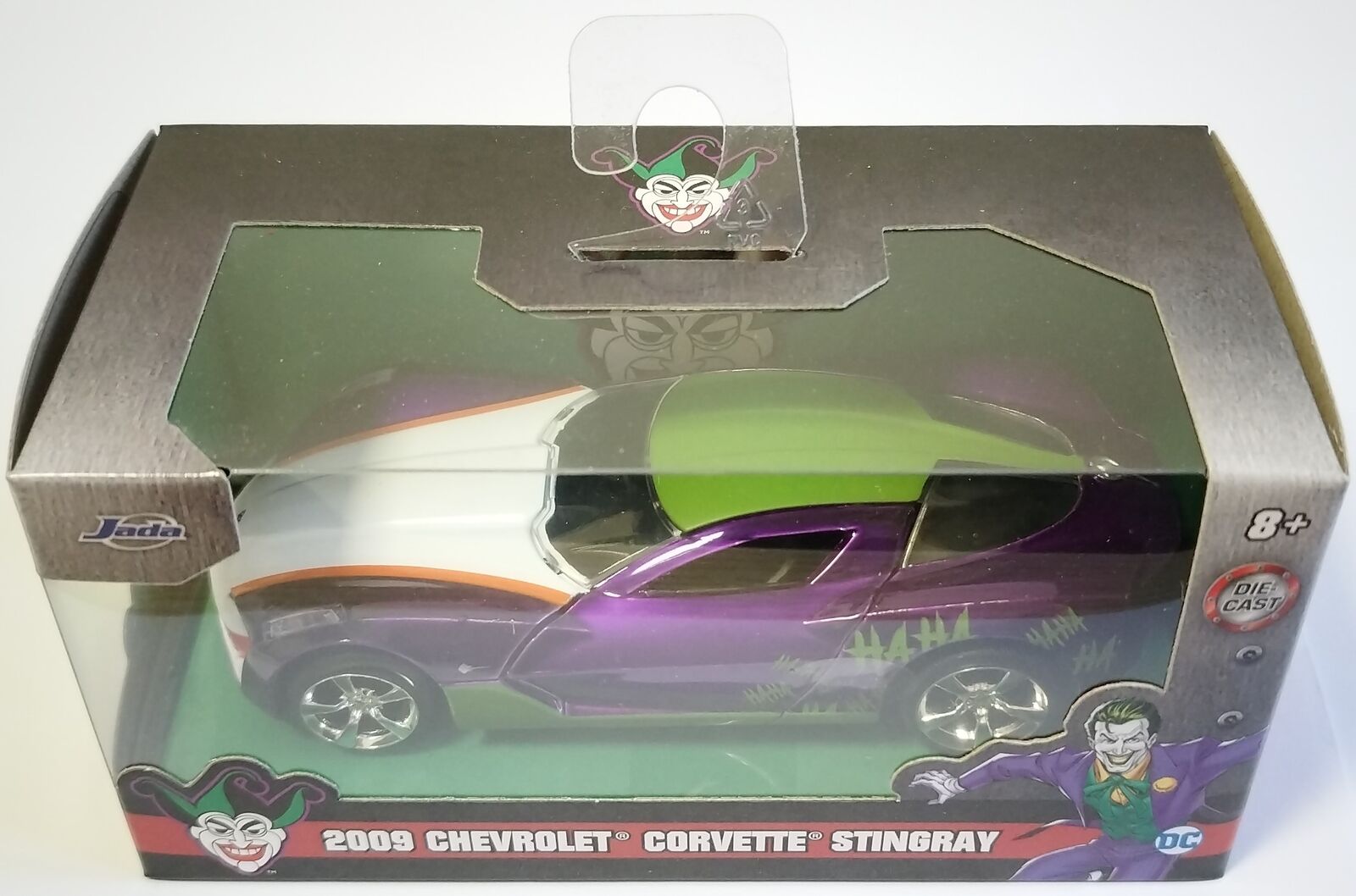 Jada Toys The Joker Chevrolet Corvette Stingray 2009 1/32 Diecast Metal