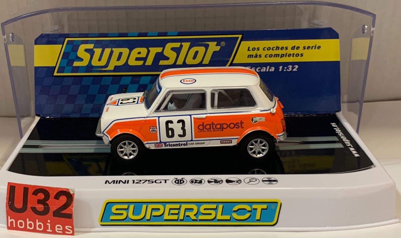 Slot Car Superslot H4413 Mini 1275 Gt #63 Datapost A.Curnow Scalextric UK