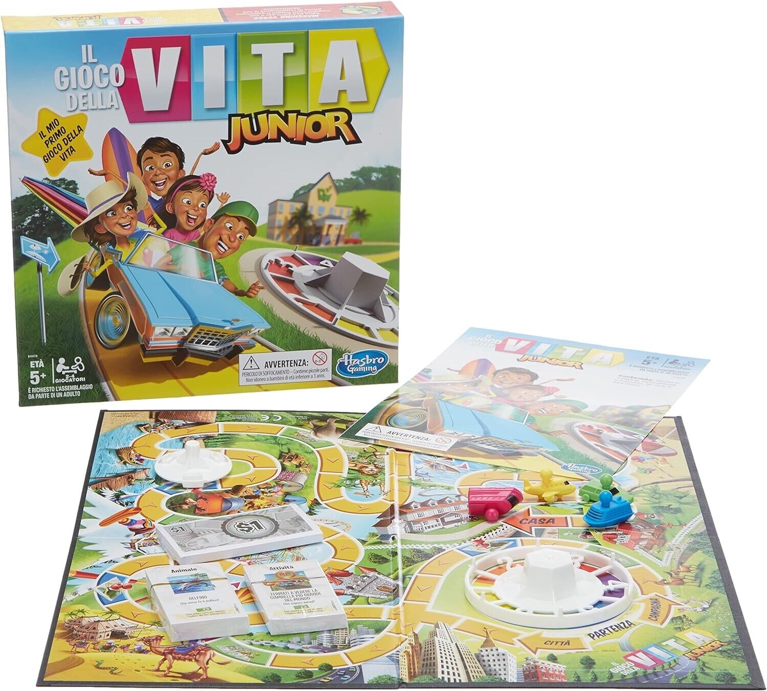 Il Gioco della Vita Junior (Gioco in scatola per bambini 5+, Hasbro) Nuovo