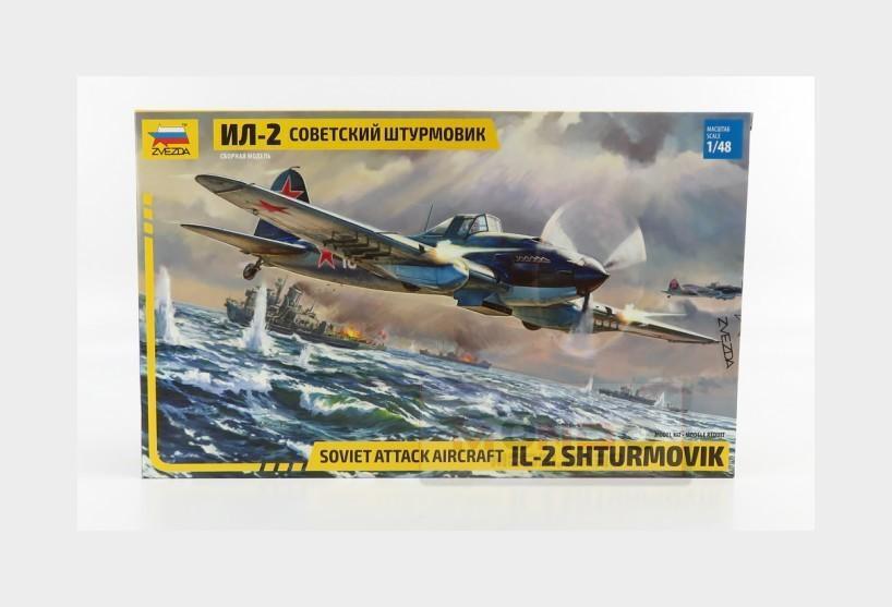 1:48 Zvezda Iliushin Il-2 Shturmovik Soviet Aircraft Airplane 1946 Kit ZS4825 Mo