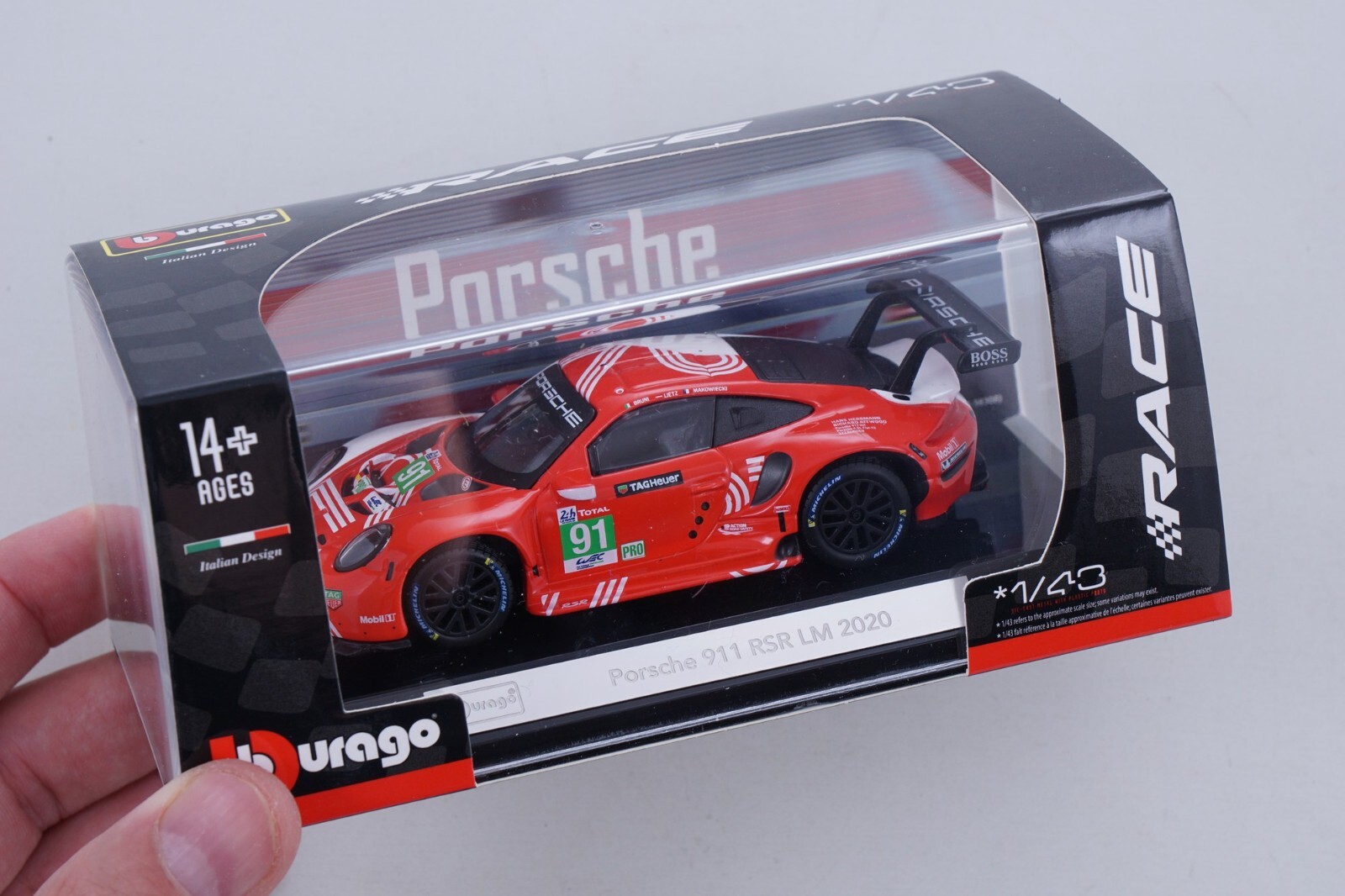 Burago Porsche 911 RSR Le Mans 2020 #91 1:43 38308 modellismo