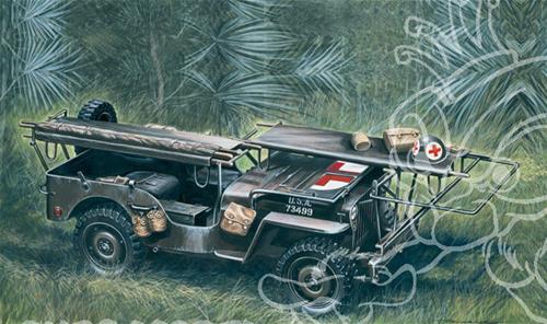 1:35 Italeri Ambulance Jeep 1/4 Ton 4X4 Kit IT0326 Modellino