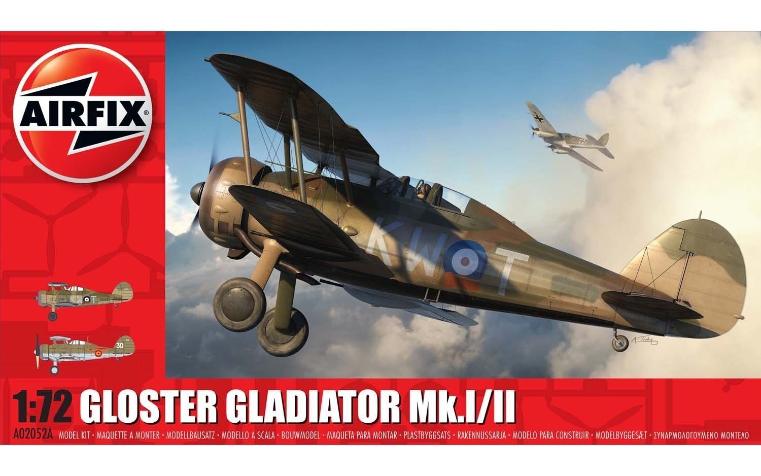 Airfix Gloster Gladiator Modello I / Mk.ii 1:72 Scala Modello Kit - A02052A