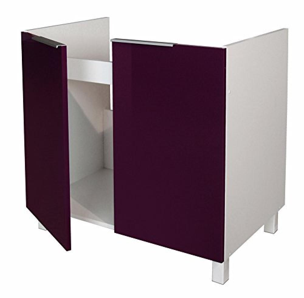 Berlenus CE8BA - Mobile Basso per Cucina sotto Il lavello, 80 cm, Colore: Melanz