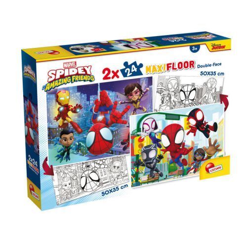 Lisciani LSC99788 2 Puzzle da 24 Pezzi Maxi Double Face - Spidey