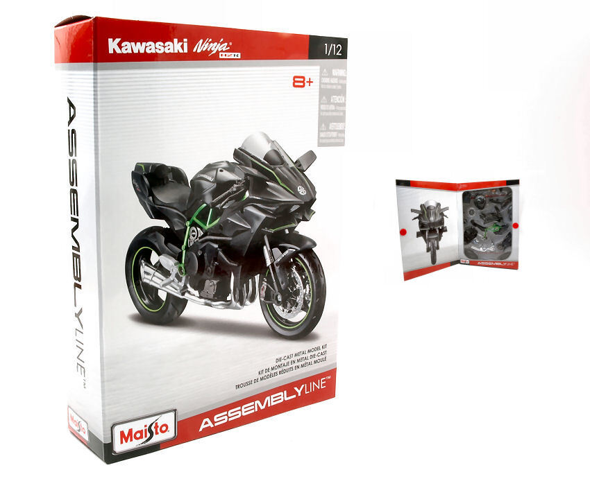 Kawasaki Ninja H2r Black Plastic Kit 1:12 Model 39198 MAISTO