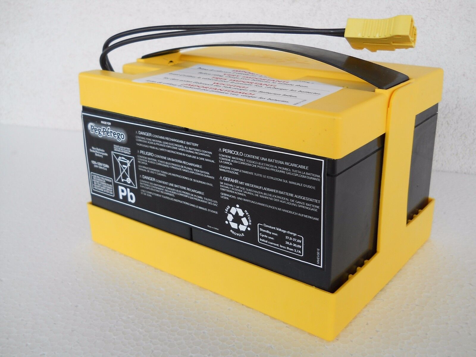 batteria 24 v 12 ah battery batterie bateria rechargeable volt peg perego KB0038