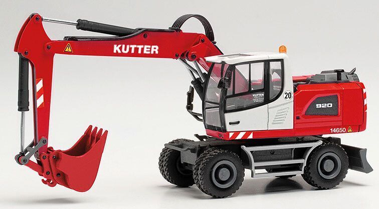HERPA - Escavatore gommato LIEBHERR A920 Litronic KUTTER - 1/87 - HER314954