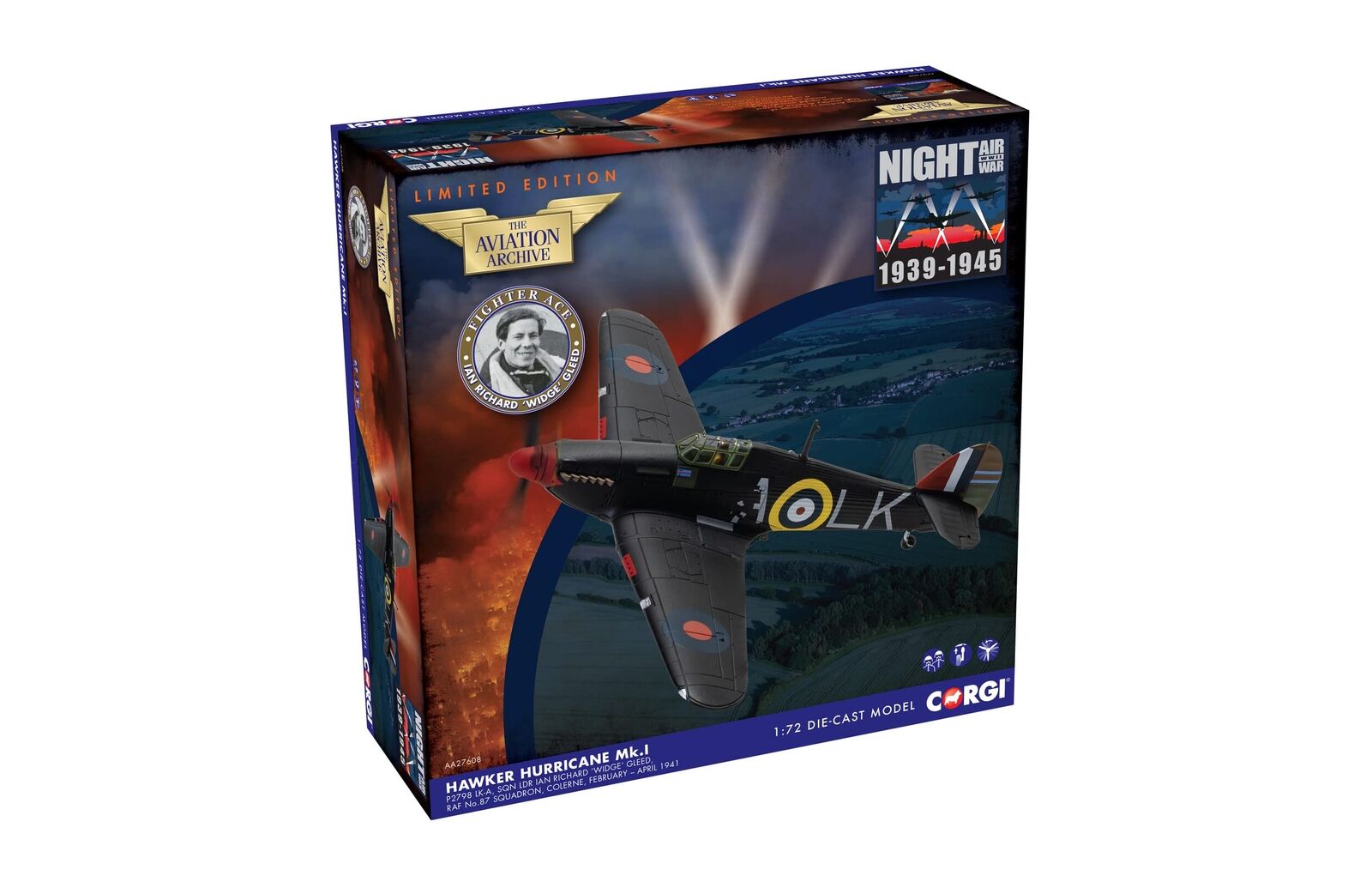 Corgi Hawker Hurricane MkI P2798 LK-A, Sqn Ldr. Ian Richard ‘Widge’ Gleed RAF No