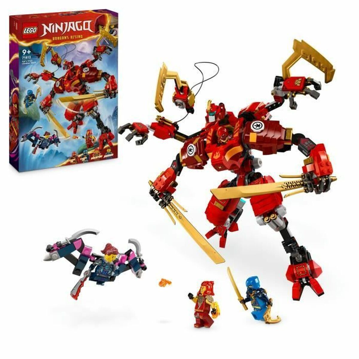 Set di Costruzioni Lego NINJAGO 71812 Kai's Ninja Climbing Robot Multicolore