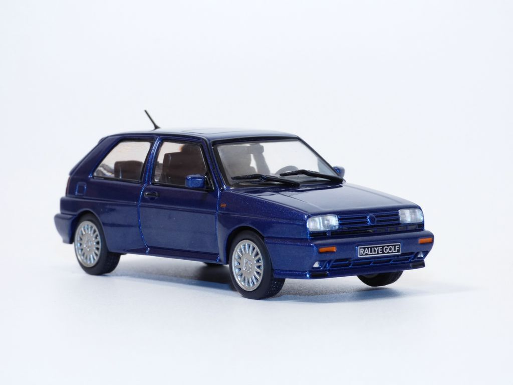 VOLKSWAGEN GOLF RALLYE bleu Perle 1/43 VW Golf 2 MKII 1989 G60 Synchro