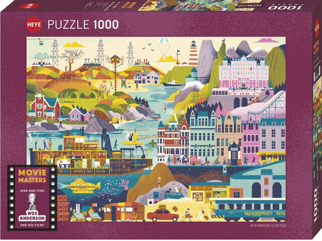 Puzzle 1000 elementów. Wes Anderson Films