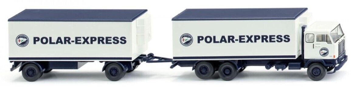 WIKING, Autocarro-rimorchio refrigerato 6X4 VOLVO F88 Polar-Express a 2 assi,...