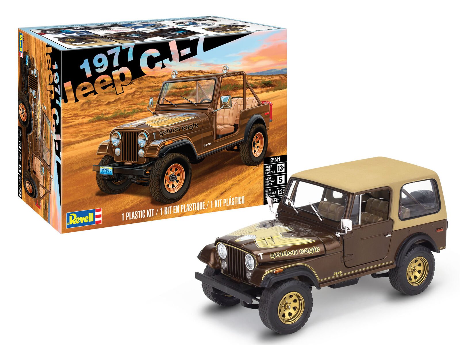 1977 Jeep Cj-7 1:24 Plastic Model Kit MONOGRAM
