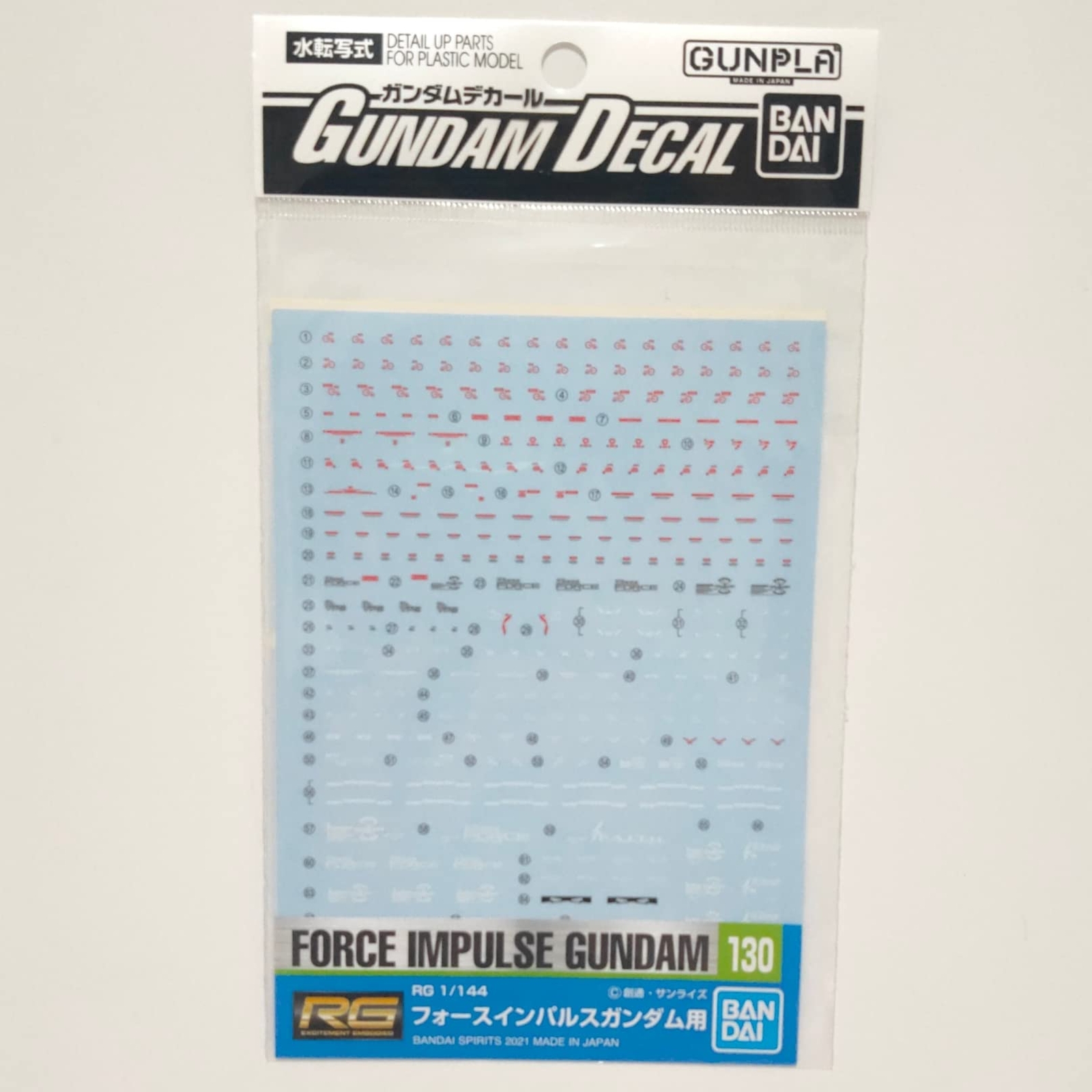 Bandai Spirits Gundam Decal 130 RG 1/144 Force Impulse Gundam