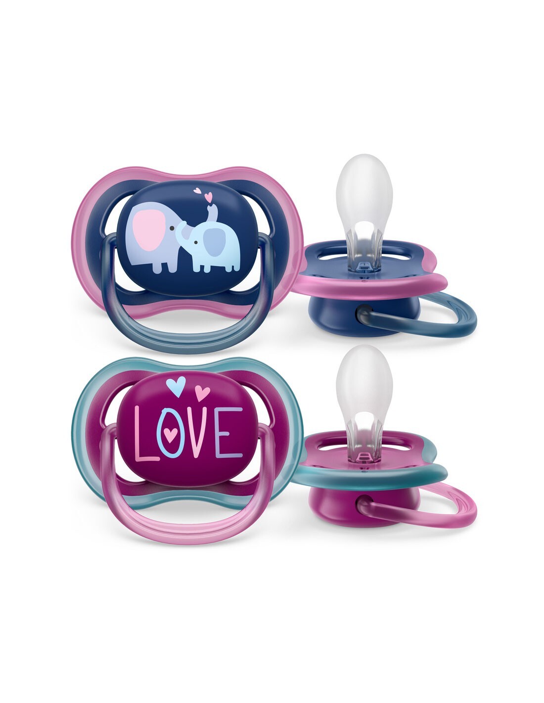 Avent Succhietto Ultra Air 18m+ Silicone Bimba 2pz
