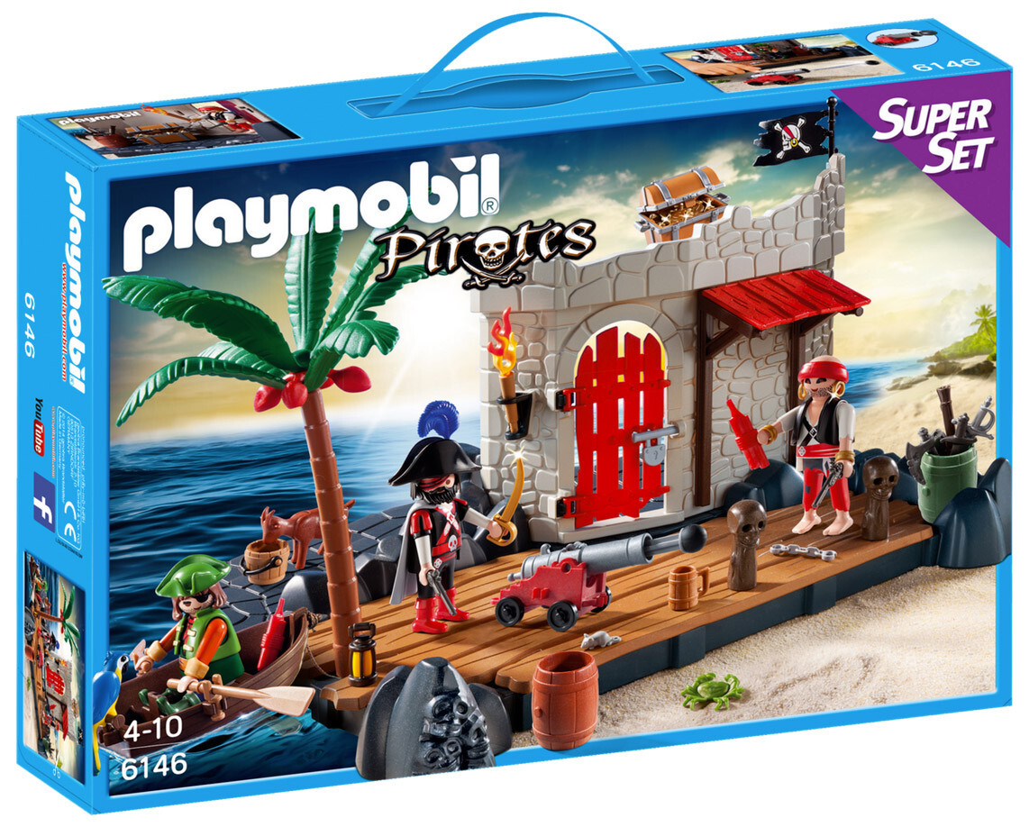 PLAYMOBIL Pirati Super Set Fortezza Delle Pirati 6146 Isola