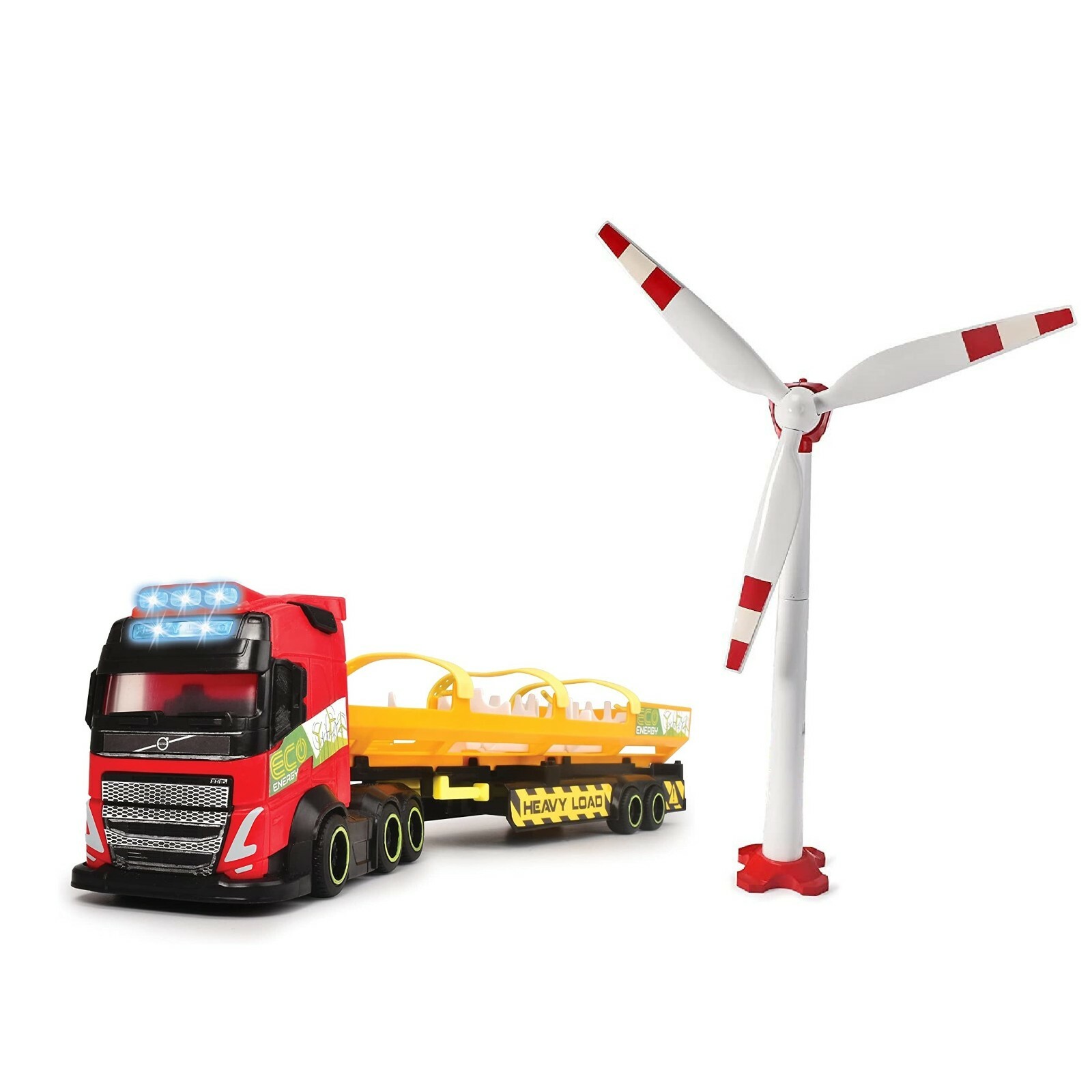 Volvo Auto Carro Attrezzi Camion Trasporti Pala Eolica Luci e Suoni Scala 1:16