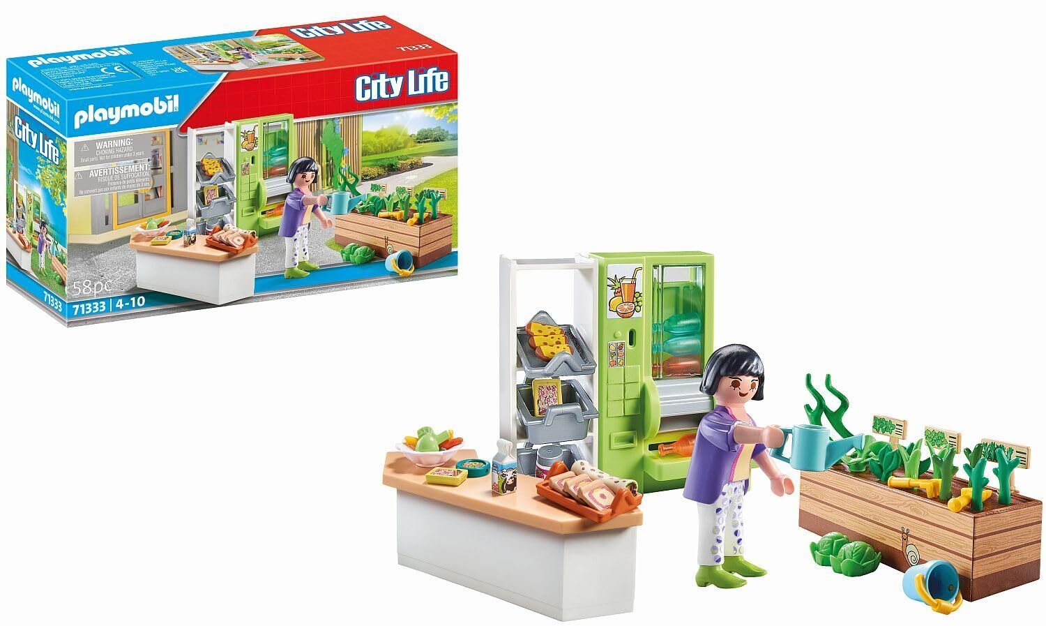 Playmobil 71333 City Life Lunch Kiosk, compatible with other school Sets, Educat