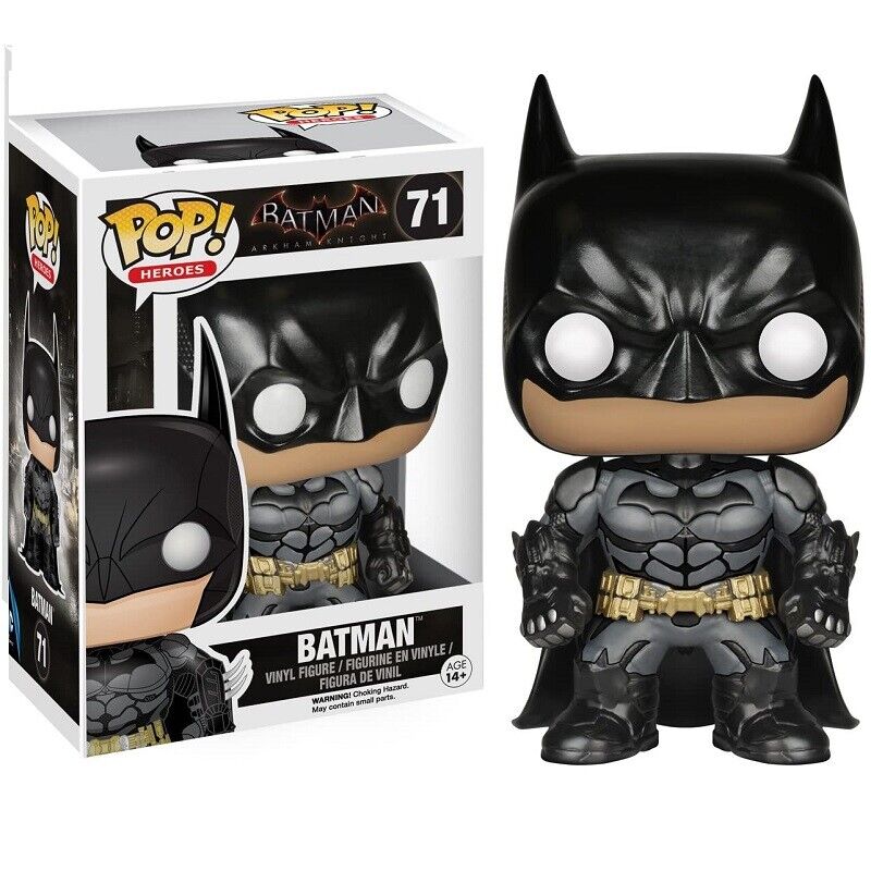 FUNKO POP ! HEROES BATMAN ARKHAM KNIGHT - (71) BATMAN VINYL FIGURE 9CM NUOVO
