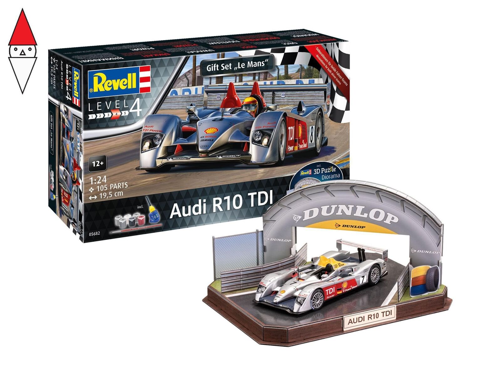 REVELL 1/24 GIFT SET  LE MANS  AUDI R10 TDI + 3D PUZZLE DIORAMA