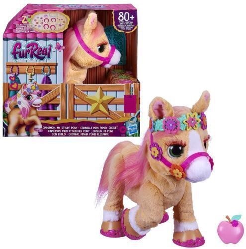 HASBRO FUR REAL CINNAMON IL MIO PONY STILOSO INTERATTIVO 80+ SUONI E REAZIONI