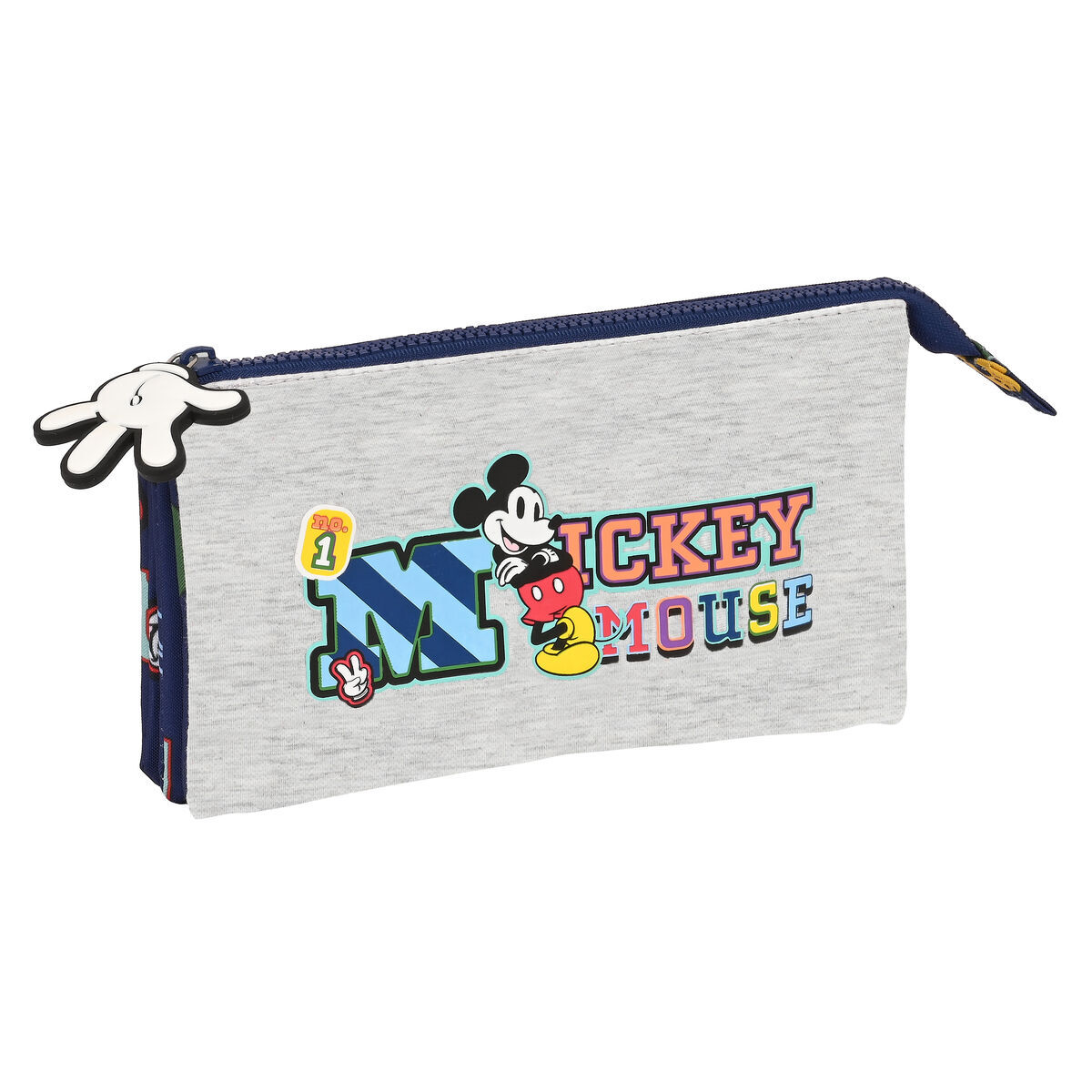 Portaoggetti Triplo Mickey Mouse Clubhouse Only one Blu Marino (22 x 12 x 3 cm)