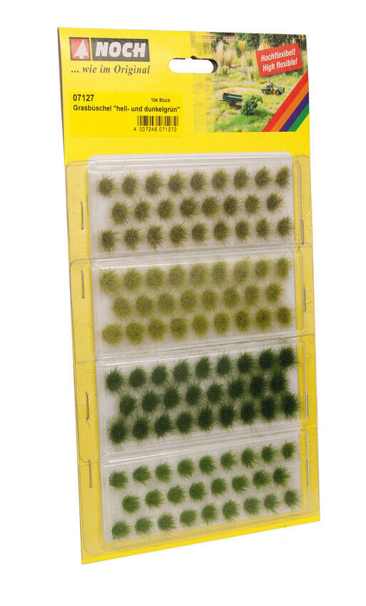 07127 NOCH CIUFFI PRECOMPOSTI DIVERSE TONALITA DI VERDE 104 PEZZI