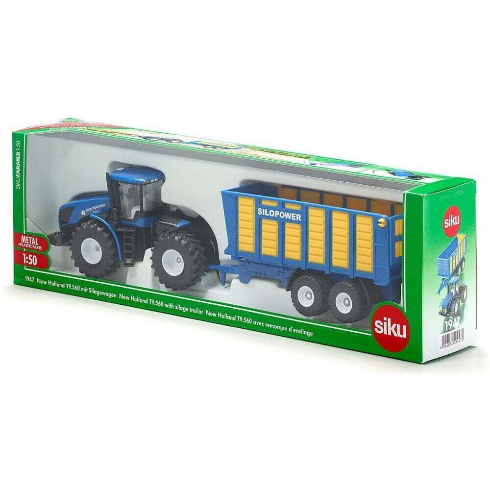 SIKU FARMER 1:50 TRATTORE NEW HOLLAND T9.560 CON RIMORCHIO INSILATO     ART 1947