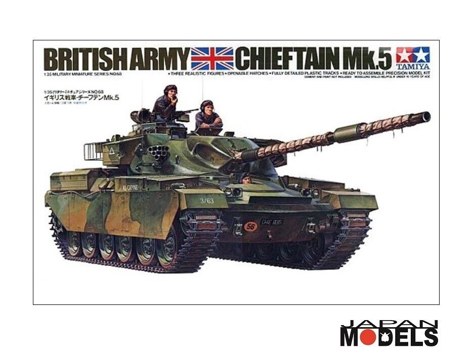 BRITISH ARMY CHIEFTAIN MK.5 1/35 Tamiya 35068 Plastic Model Kit New