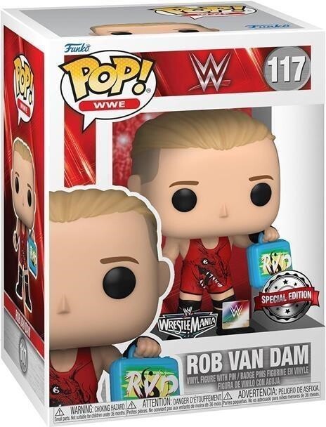 Merchandising Wrestling: Funko Pop! & Pin - Wwe - Wm Robvandam W/Mitb |Nuovo|