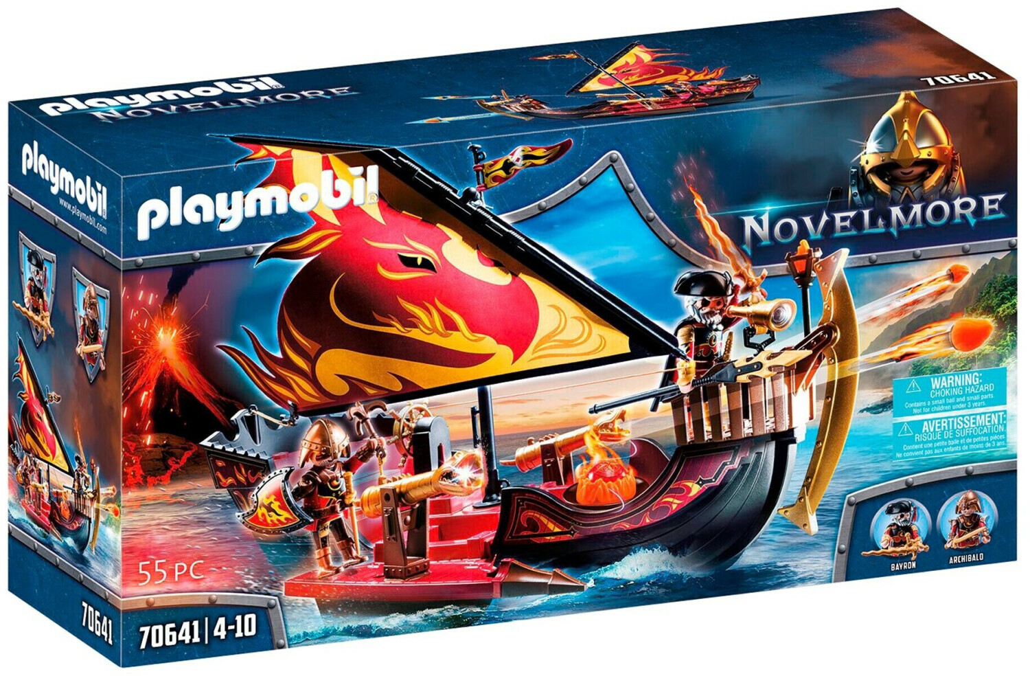 PLAYMOBIL Novelmore Nave Da Combat Delle Burnham Raiders 70641 Barca Cavaliere