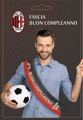 6292879 3305544 Merchandising Bigiemme: Fascia Buon Compleanno Milan Q. Fascia B