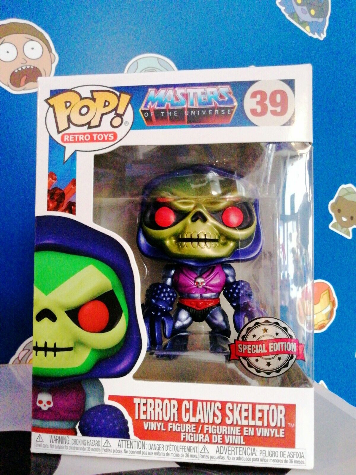 MASTERS OF THE UNIVERSE FUNKO POP #39 TERROR CLAWS SKELETOR METALLIC S.P.