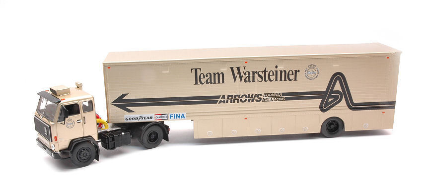 Volvo F89 Team Warsteiner Arrows Race Transport Camion Truck 1:43 Model