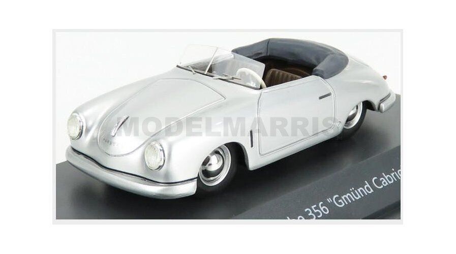 SCHUCO 450913100 PORSCHE - 356 GMUND CABRIO OPEN 1952 - SILVER - 1/43