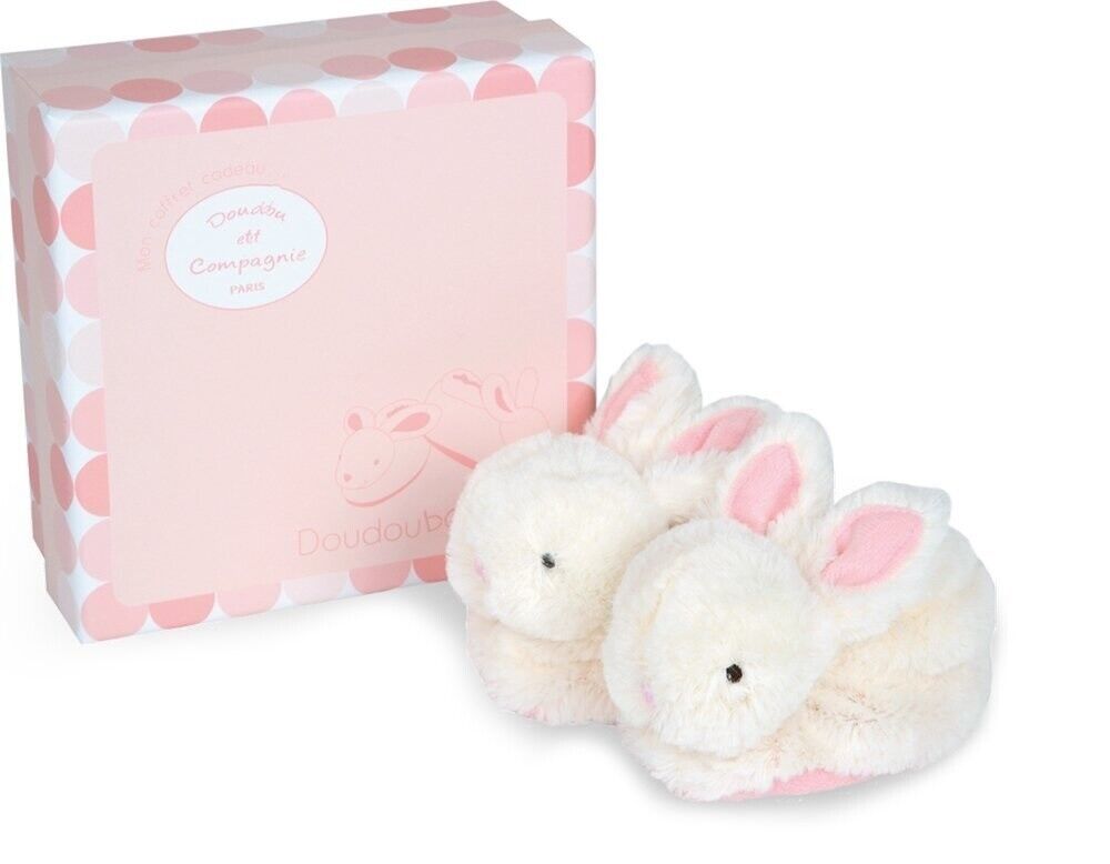 DOUDOU ET COMPAGNIE - CONIGLIO CANDY - Ciabattine con sonaglio rosa - 0/6 mes...