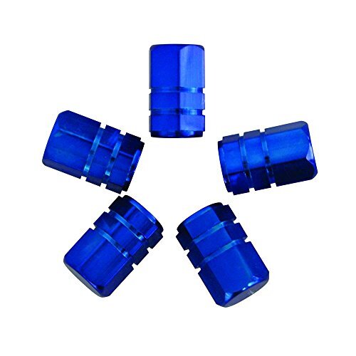 Carpoint 2216006 Ventilkappen Kolben 5 Stück Blau