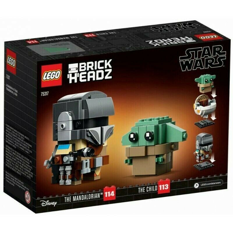 LEGO Brickheadz Mandalorian 75317 - Il Mandaloriano e Il Bambino NUOVO