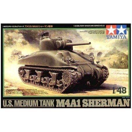Tamiya 32523 US M4A1 Sherman Tank Scale 1/48 Hobby Plastic Kit NEW