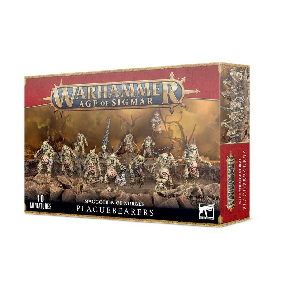 PLAGUEBEARERS set di 10 miniatura MAGGOTKIN OF NURGLE warhammer AGE OF SIGMAR et