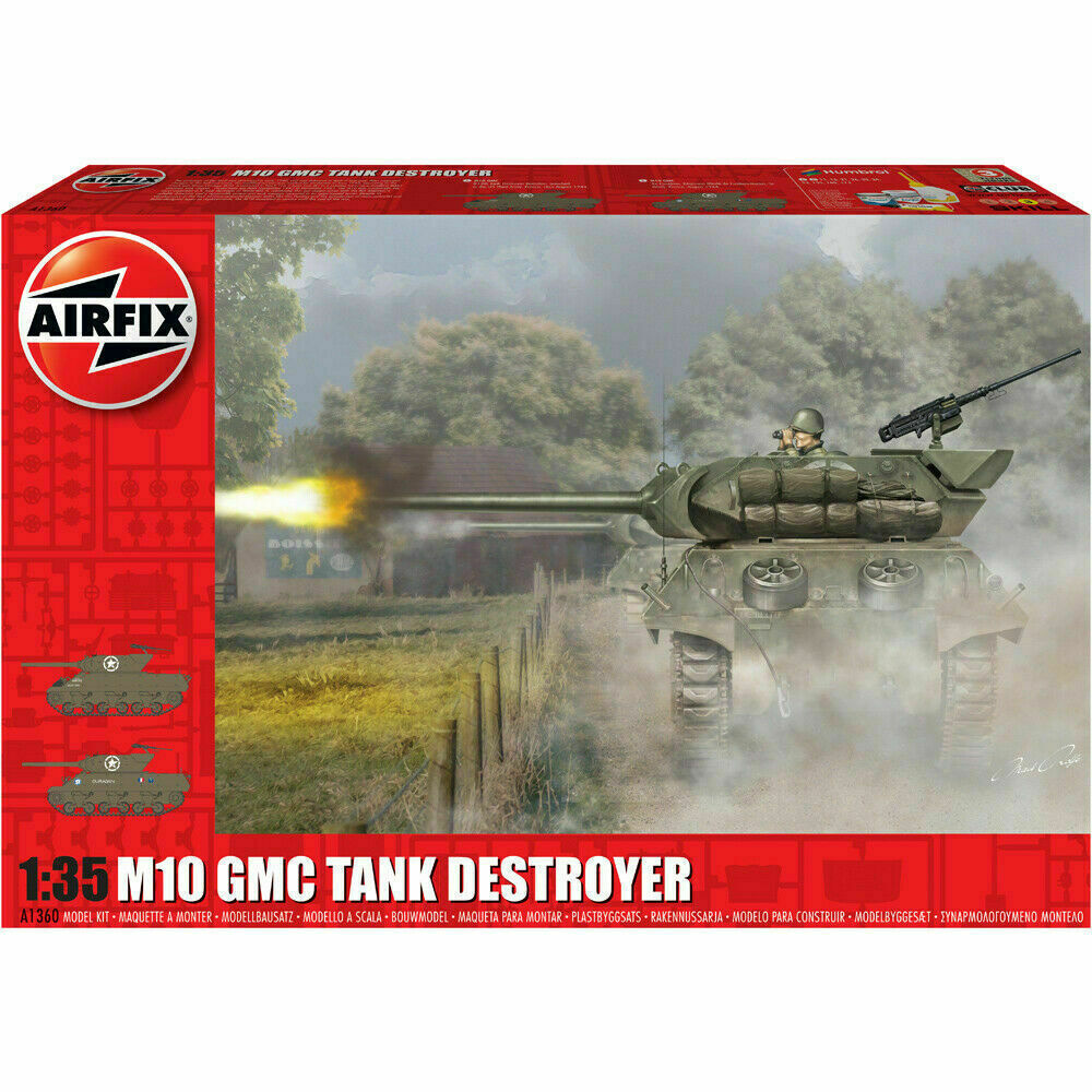 AIRFIX 1:35 KIT IN PLASTICA CARRO ARMATO M10 GMC TANK DESTROYER  ART 1360