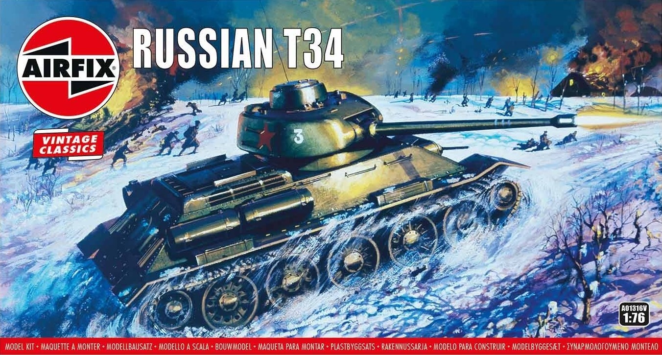 Airfix 1/76 (20mm) T-34 Serbatoio (T-34 / 76 O T-34/85 Opzioni)