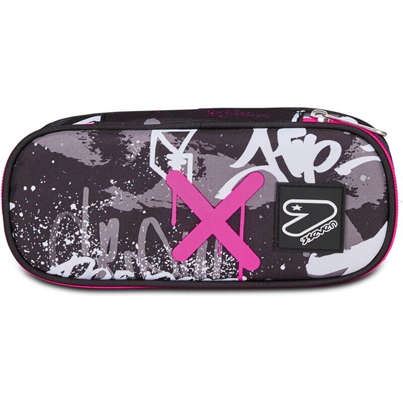 PENCIL BAG ROUND PLUS GRS SEVEN PINK STREET 865649