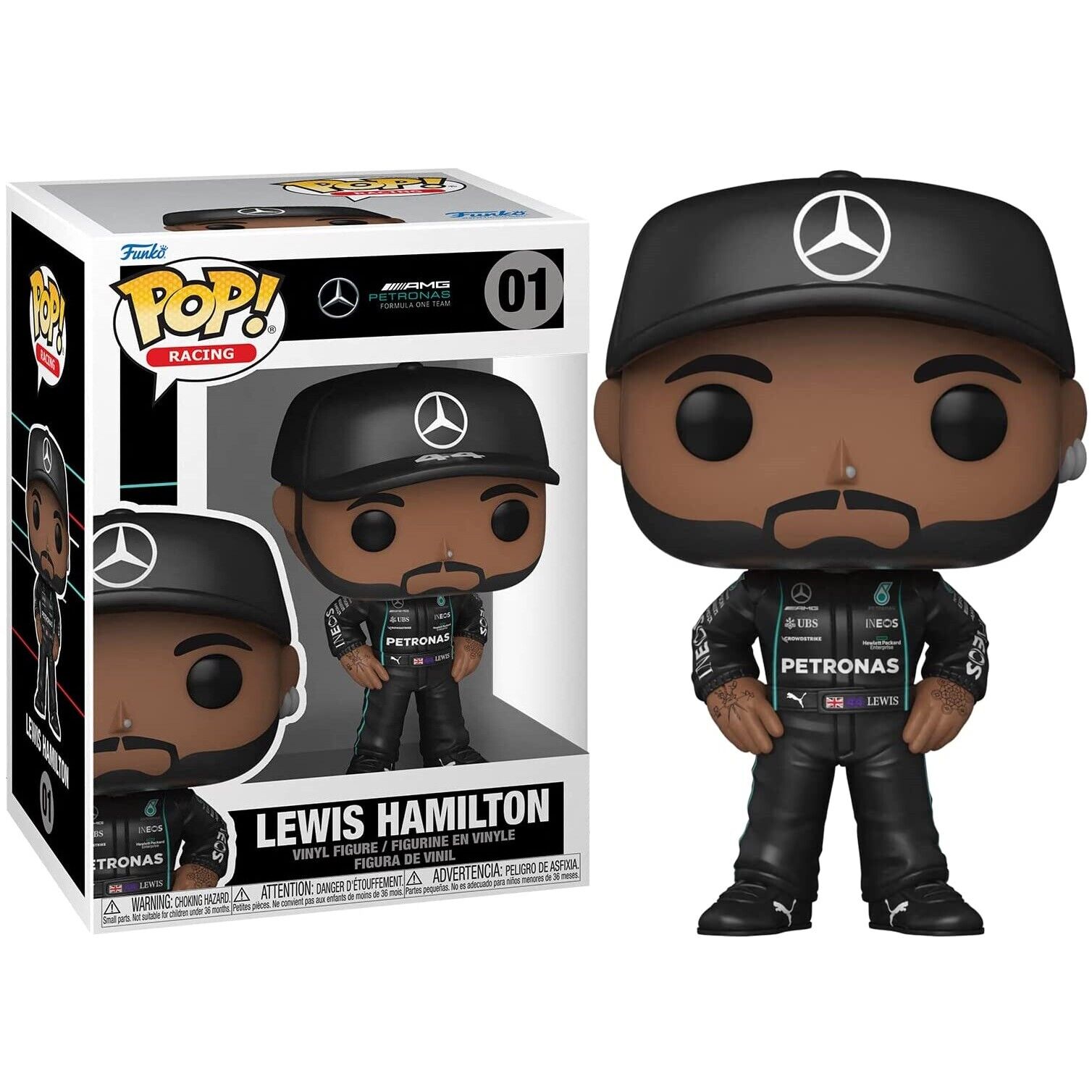 FUNKO POP ! RACING FORMULA 1 - (01) LEWIS HAMILTON FIGURE F1 TEAM AMG PETRONAS