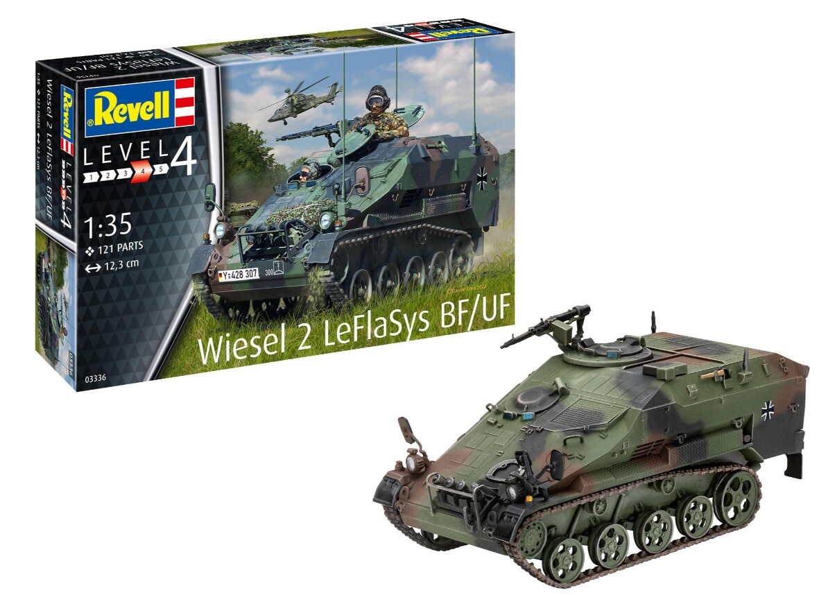 REVELL, Carro armato Wiesel con 2 leflasys BF/UF da assemblare e verniciare, ...