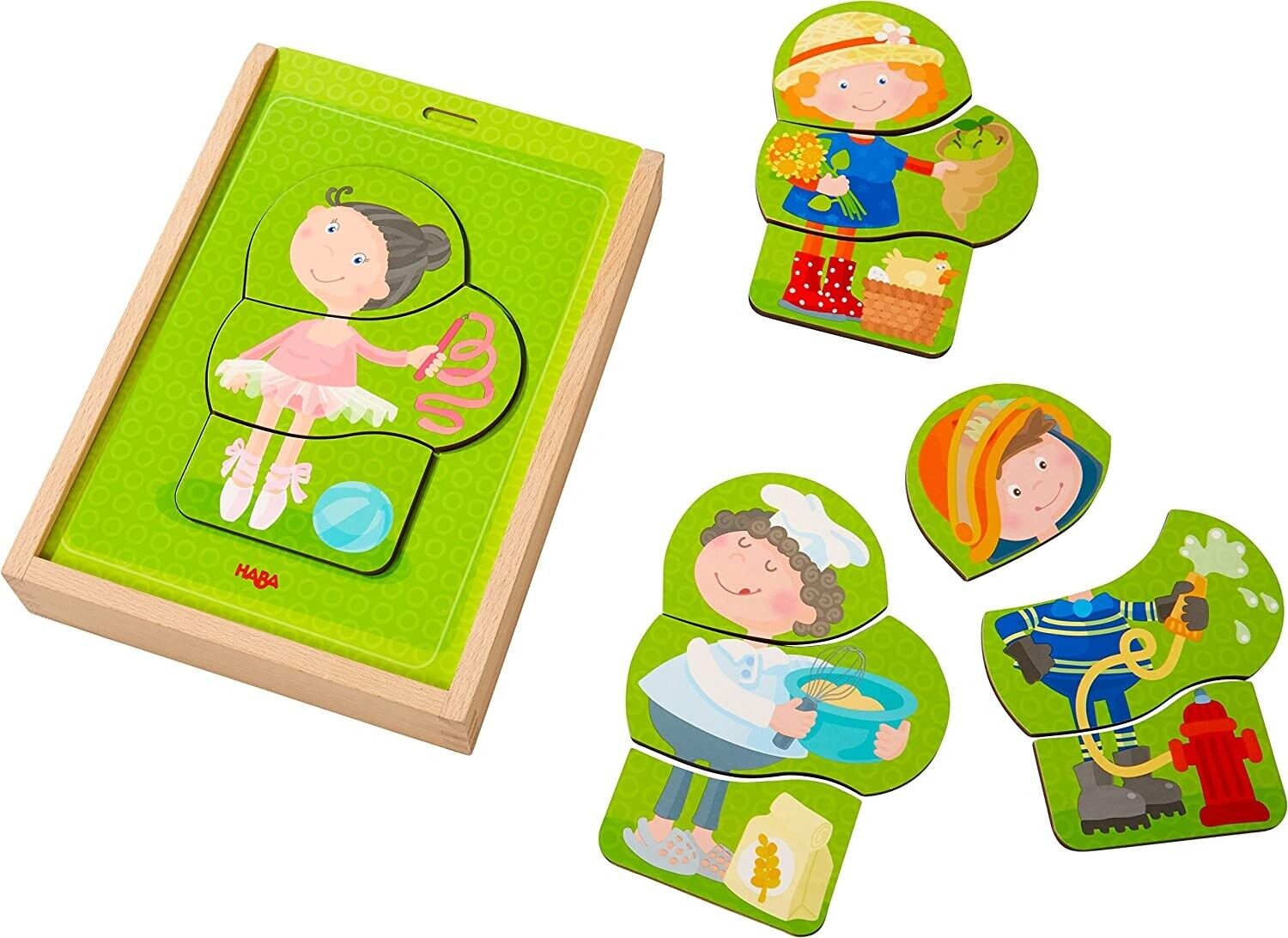 HABA - Puzzle di legno Meli-Melo 24 pezzi - I mestieri -  - HAB304641